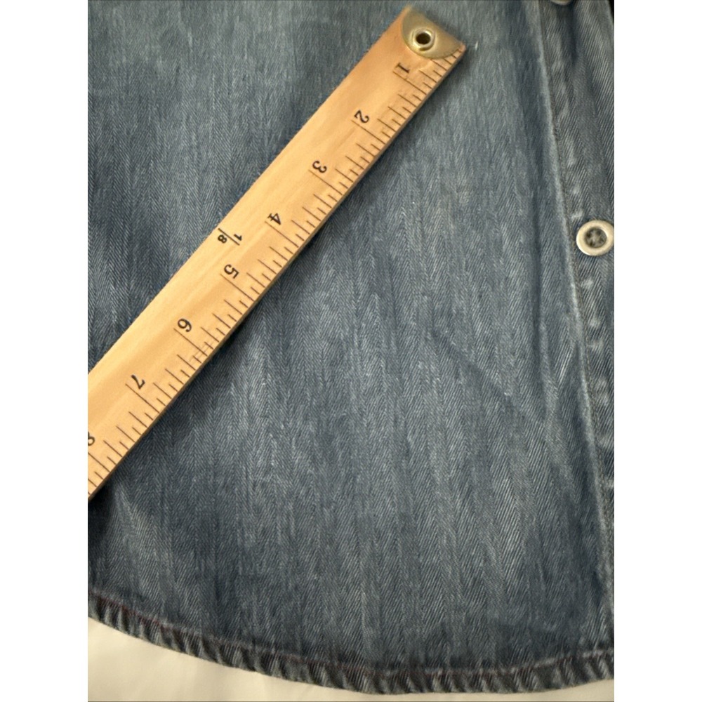 Tommy Hilfiger Shirt Men's XXL Denim Long Sleeve Button Down Blue Jean‎ Vintage - Picture 13 of 13